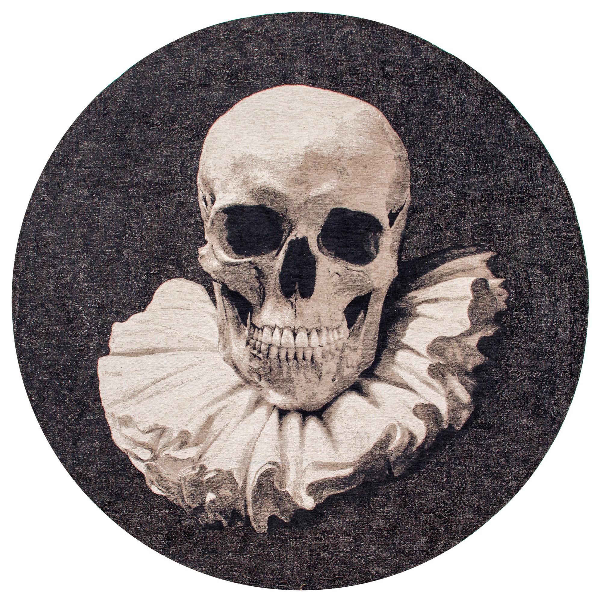 Louis De Poortere Designer Momento Mori Round Rugs In 9391 Funny Bones